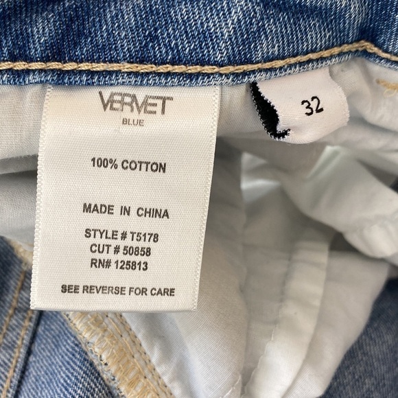 Vervet by Flying Monkey begin again distressed rigid mom jean Sz 32 - Picture 11 of 11